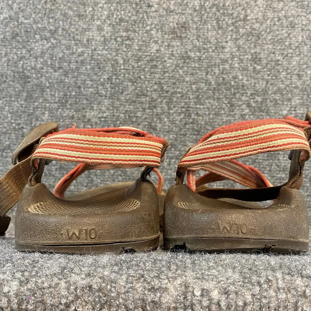 Chaco ZX/2 Classic Sandals Vibram Water Sport Hiking Orange Stripe Womens 10